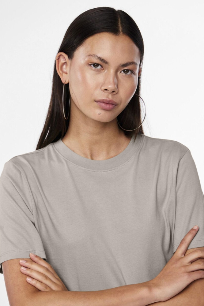 PCRIA SS SOLID TEE JRS NOOS BC 17140802 Silver Gray
